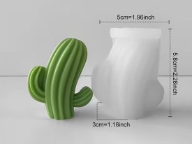 Molde silicona cactus inclinado por el viento